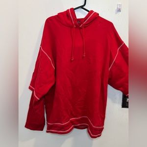 ASOS Red hoodie with some costume paint